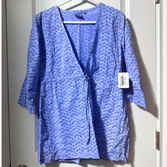 Fresh Produce Women’s “Moroccan Oceanside” Blue Cotton Tunic – M/LG – NWT - Picture 1 of 8